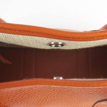 Hermes Garden Party H2805 Handbag Lambskin Orange Replica