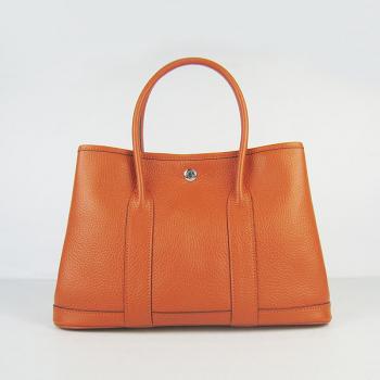 Hermes Garden Party H2805 Handbag Lambskin Orange Replica