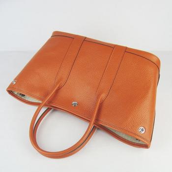 Hermes Garden Party H2805 Handbag Lambskin Orange Replica