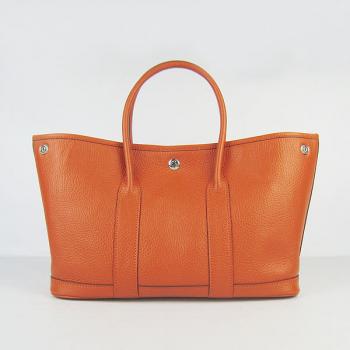 Hermes Garden Party H2805 Handbag Lambskin Orange Replica