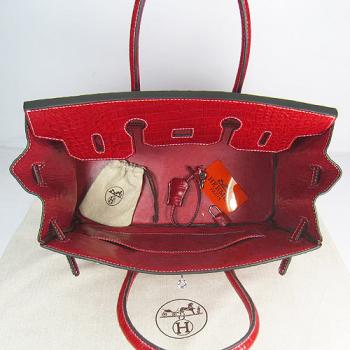 Hermes Birkin 6089 Handbag Crocodile Red HM05462