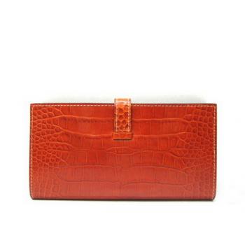 Hermes Wallet H1114 Ladies Crocodile Coffee