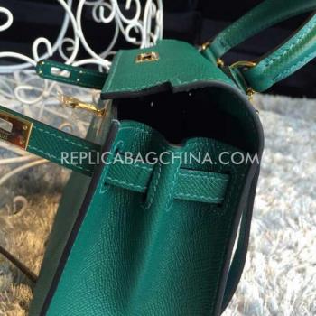 Hermes Kelly Calfskin Green