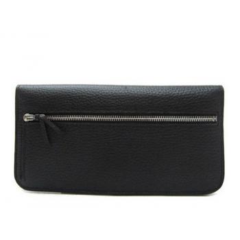 Hermes Wallet H2003 Ladies Cow Leather Black