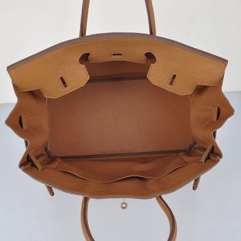 Replica Hermes Original leather 6089 Cow Leather Coffee Handbag