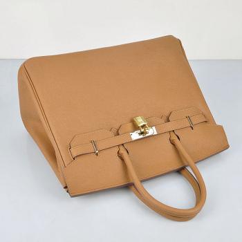 Replica Hermes Original leather 6089 Cow Leather Coffee Handbag