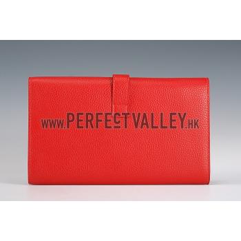 Hermes Jige Clutch Red 18926963