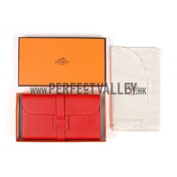 Hermes Jige Clutch Red 18926963