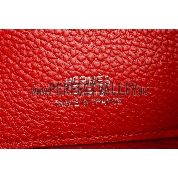 Hermes Jige Clutch Red 18926963