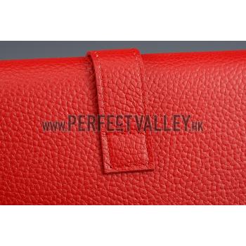 Hermes Jige Clutch Red 18926963