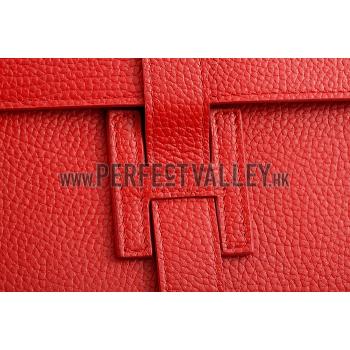 Hermes Jige Clutch Red 18926963