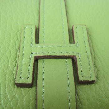 Hermes Wallet H015 Wallet Cow Leather Green