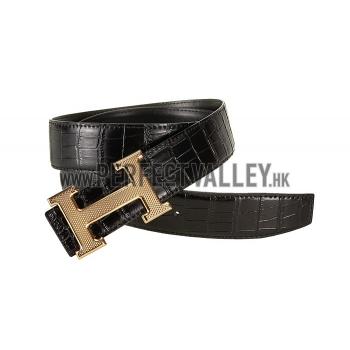 Hermes Alligator Black With Gold 