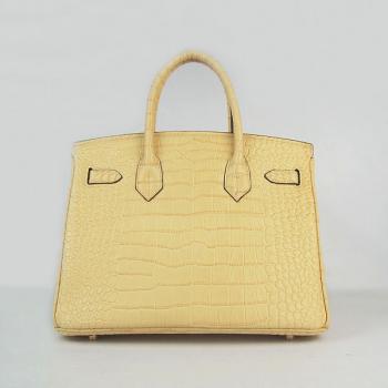 Hermes Birkin 6088 Handbag Crocodile Yellow Replica