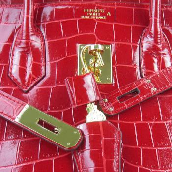 Hermes Birkin 6088 Ladies Crocodile Red Handbag