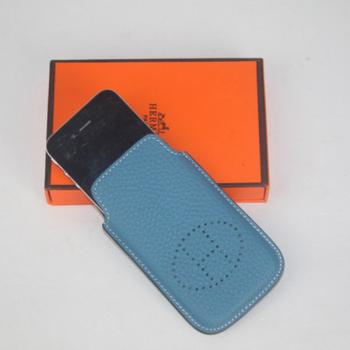 Hermes  bags H-2 Phone Case Cow Leather Blue