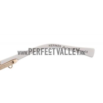 Hermes Carriage Motif White Sunglasses 307833