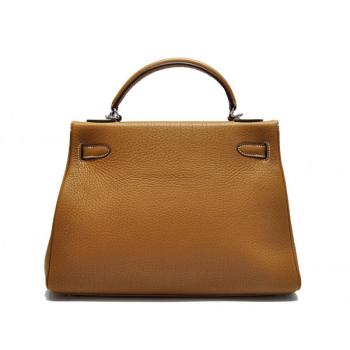 Hermes Kelly H1043 Cow Leather Coffee