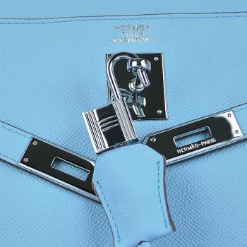 Hermes Original leather 6108 2way Blue Handbag