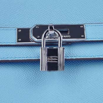 Hermes Original leather 6108 2way Blue Handbag