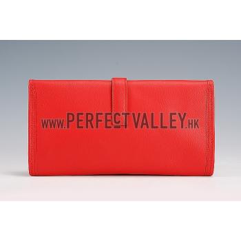 Hermes Jige Elan 29 Red Clutch 608014