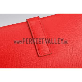 Hermes Jige Elan 29 Red Clutch 608014