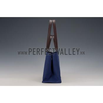 Hermes Herbag Tote Dark Blue Replica