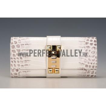 Hermes Medor Crocodile Leather Himalayan Clutch 18926681