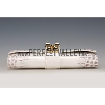 Hermes Medor Crocodile Leather Himalayan Clutch 18926681