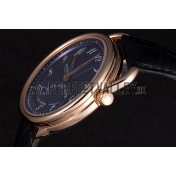 Replica Hermes  Croco Leather Strap Navy Dial 801404