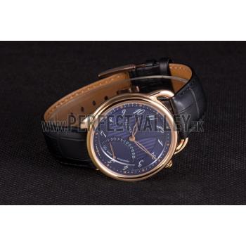 Replica Hermes  Croco Leather Strap Navy Dial 801404