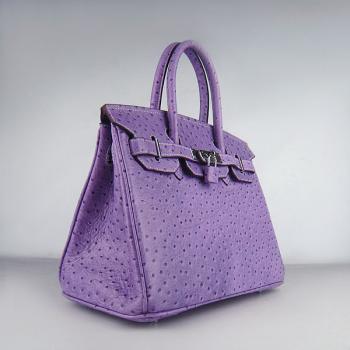 Hermes Birkin 6088 Ladies Ostrich Skin Purple Handbag