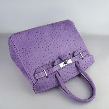 Hermes Birkin 6088 Ladies Ostrich Skin Purple Handbag