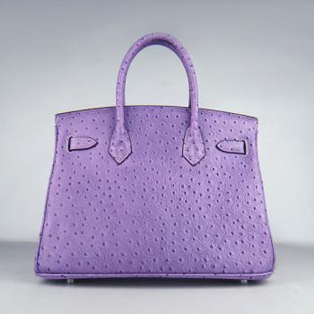 Hermes Birkin 6088 Ladies Ostrich Skin Purple Handbag