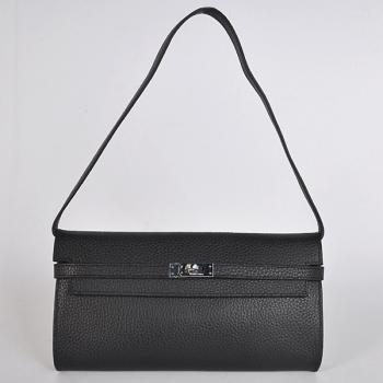 Hermes Kelly 60699 Cow Leather Black Bag Replica