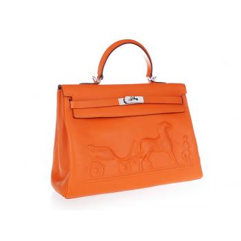 Hermes Original leather HK35 Ladies 2way Cow Leather Handbag