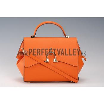 Hermes Stirrup Shoulder Bag Orange   608098 Replica