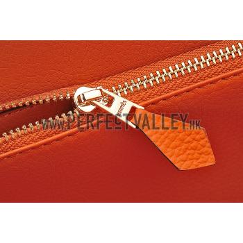 Hermes Stirrup Shoulder Bag Orange   608098 Replica