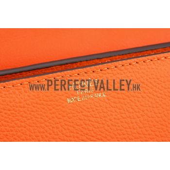 Hermes Stirrup Shoulder Bag Orange   608098 Replica