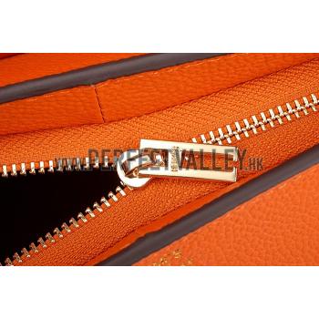 Hermes Stirrup Shoulder Bag Orange   608098 Replica