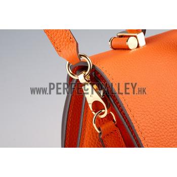 Hermes Stirrup Shoulder Bag Orange   608098 Replica