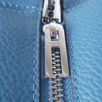 Hermes Bowling H2802 Ladies Lambskin Blue Handbag