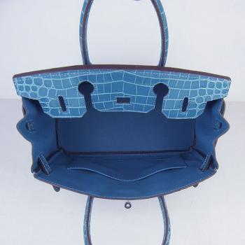 Hermes Birkin 6088 Ladies Handbag Blue