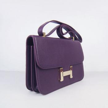 Hermes Constance H020 Ladies Cross Body Bag Purple