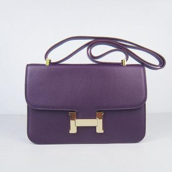 Hermes Constance H020 Ladies Cross Body Bag Purple