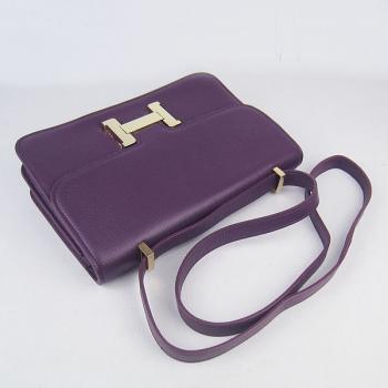 Hermes Constance H020 Ladies Cross Body Bag Purple