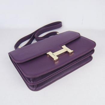 Hermes Constance H020 Ladies Cross Body Bag Purple