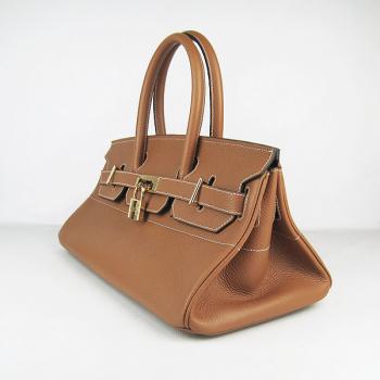 Hermes Birkin 6109 Cow Leather Coffee Handbag Replica