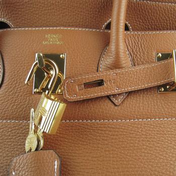 Hermes Birkin 6109 Cow Leather Coffee Handbag Replica