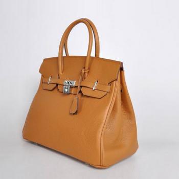 Hermes Birkin 6089 Cow Leather Coffee Handbag